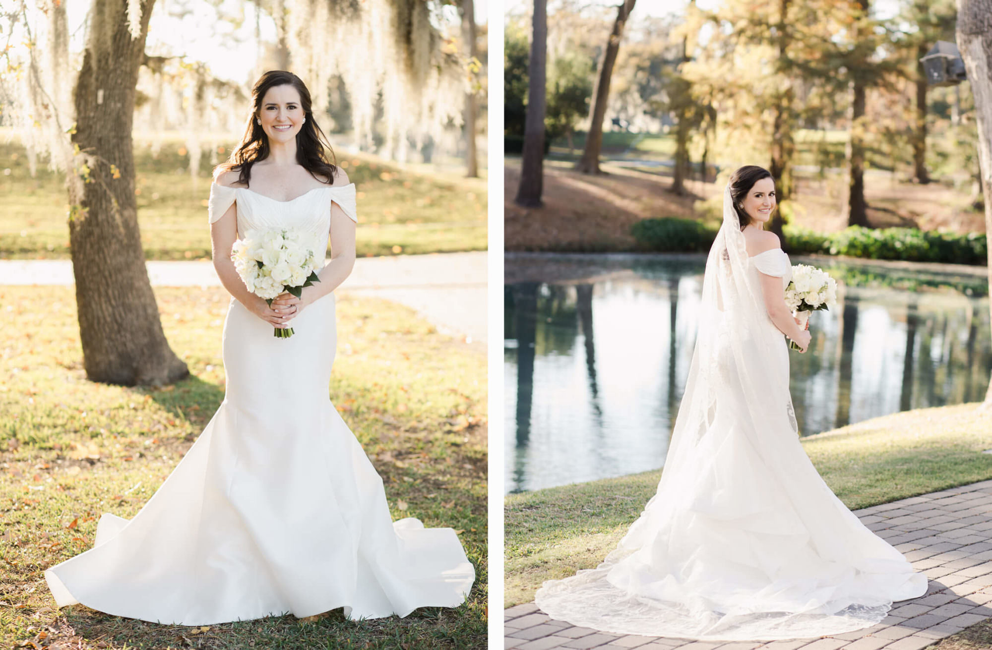 Bridal portraits at Lakeside Country Club