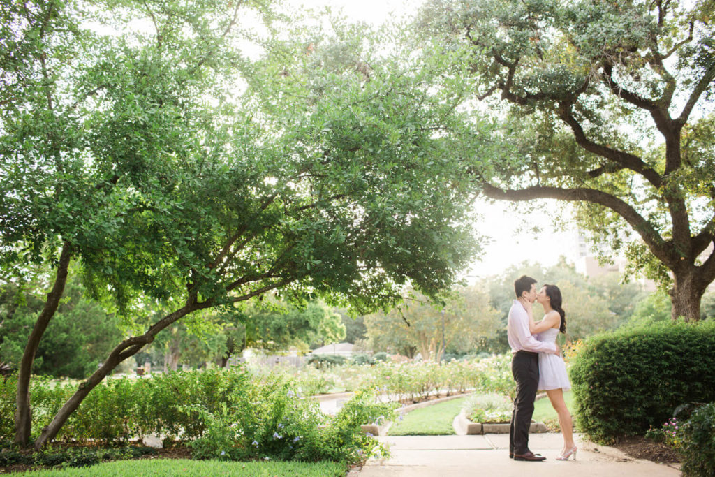 Engagement session at Herman Park