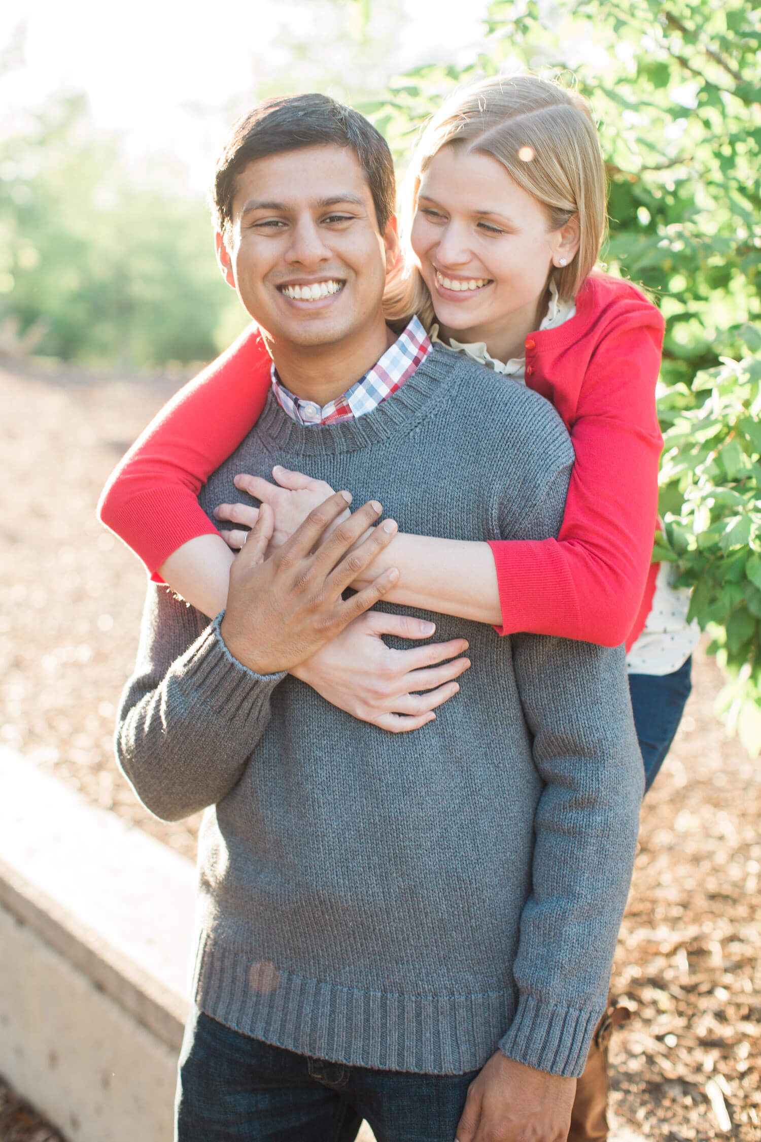 Engagement session at Herman Park