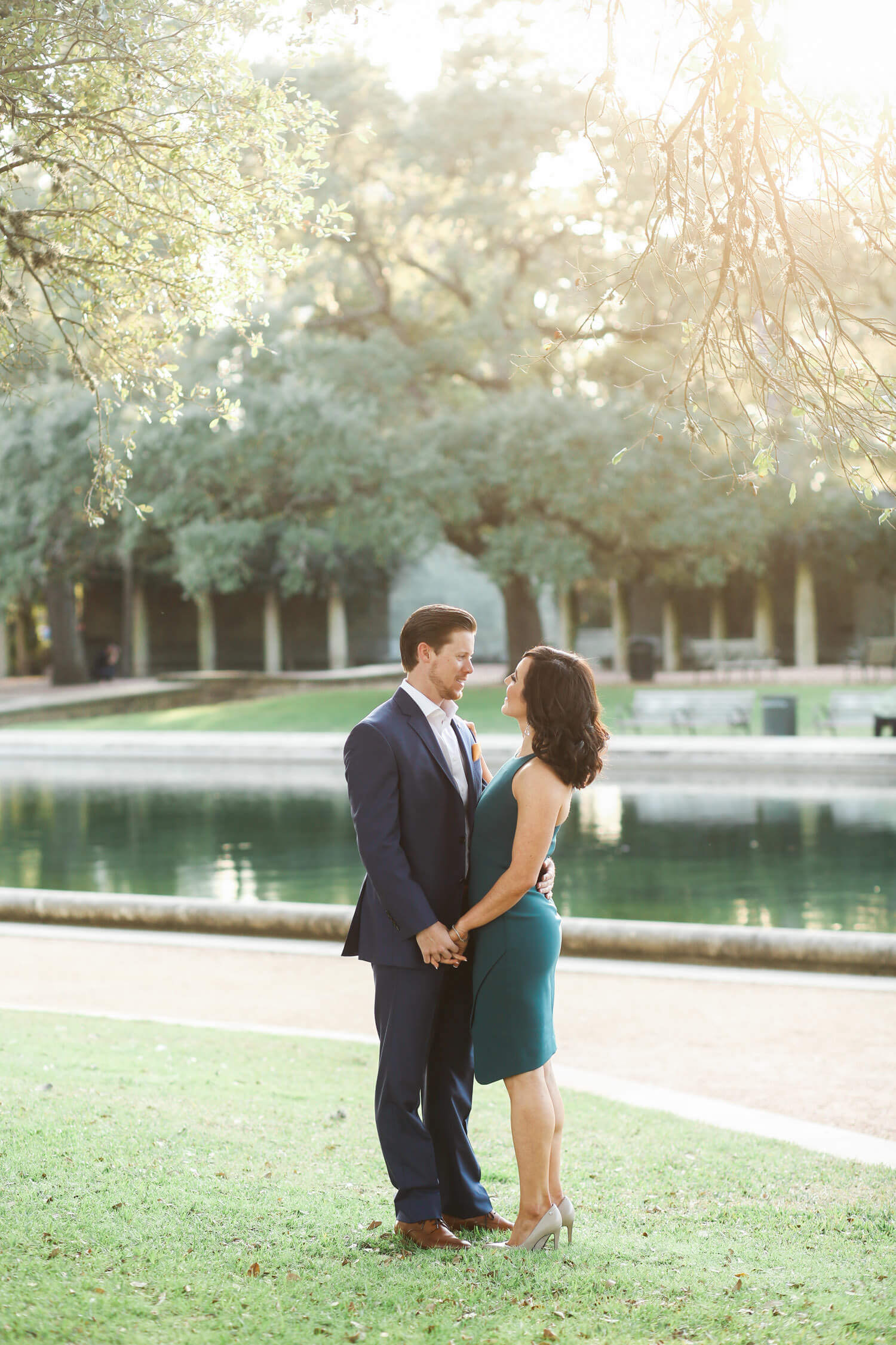 Engagement session at Herman Park