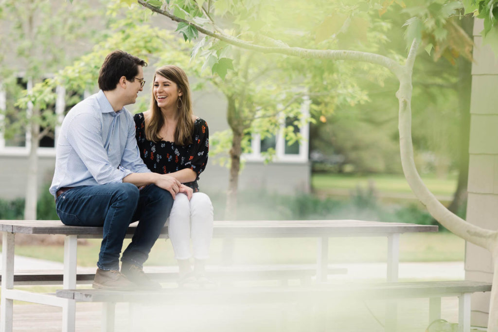 Engagement photography at The Menil Collection