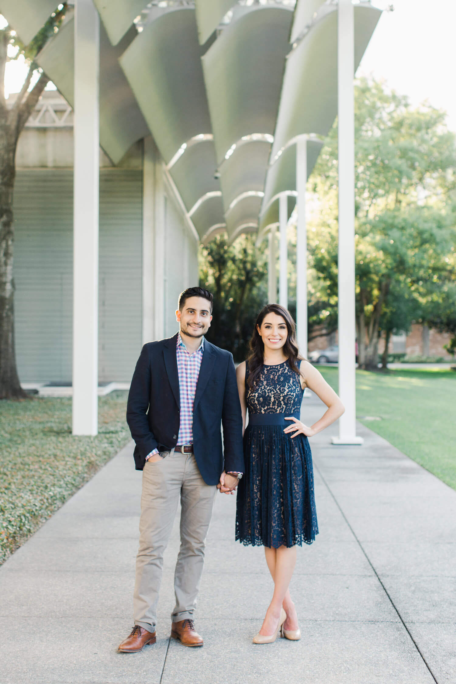 Engagement photography at The Menil Collection